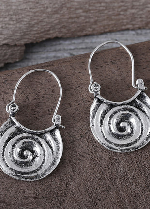 Geometric Gypsy Curved Metal Earrings