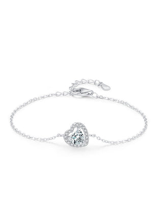 S925 Sterling Silver Romantic Love Diamond Bracelet