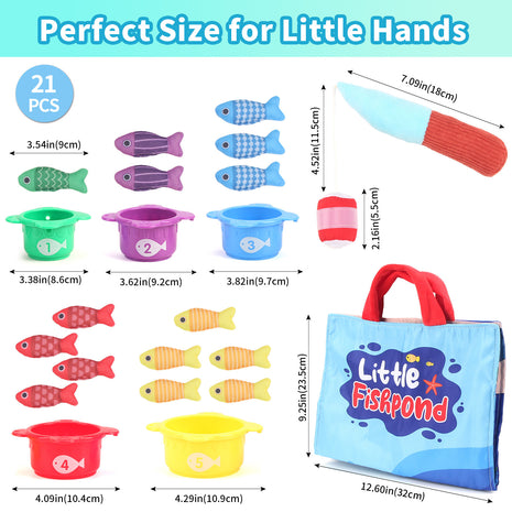 Baby Fishing Toys Three-dimensional Fabric Crawling Early Education Enlightenment