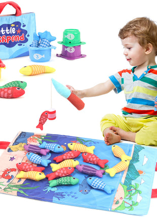 Baby Fishing Toys Three-dimensional Fabric Crawling Early Education Enlightenment