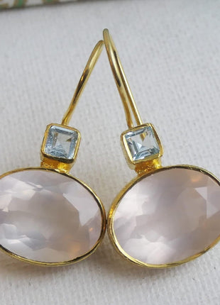 Exaggerated Geometry Crystal Glass Earrings