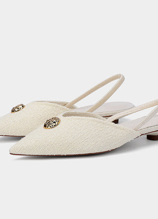 French Style Pointed Toe Stiletto Shallow Heels