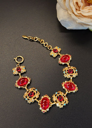 Glass Hollow Jewelled Necklace, Bracelet & Earring Combinations