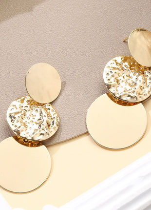 Simple Exaggerated Temperamental High Sense Round Ring Earrings