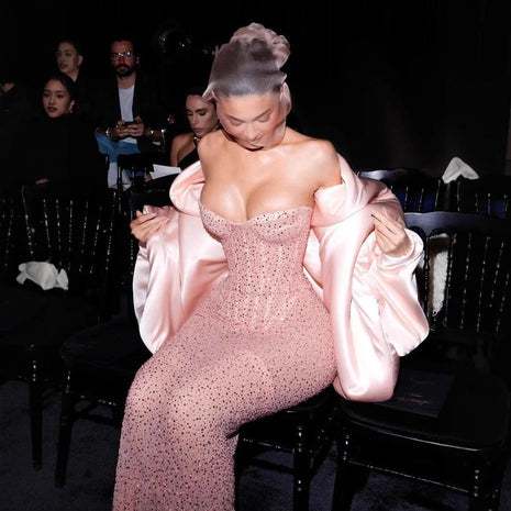 Sequins Fishbone Slim Tube Top Dress