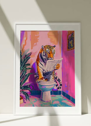 Tiger In WC 60X90 cm
