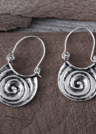 Geometric Gypsy Curved Metal Earrings