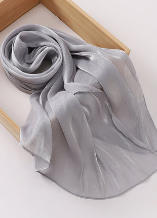 Breathable Cool Island Satin Smooth Silk Toe Scarf