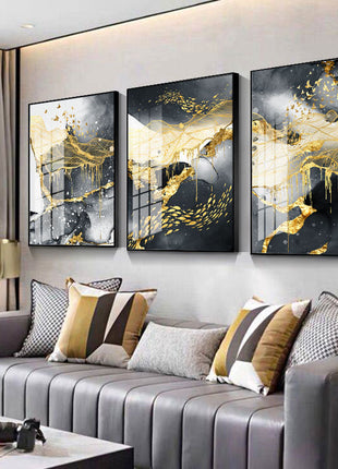 Golden Black & White - 70x105 cm