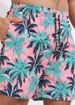Pink Coconut Flower Beach Shorts