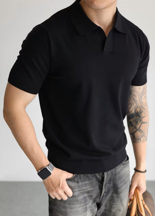 Summer Men's Cool Loose Lapels T-shirt