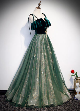 Dark Green Long Banquet Dress