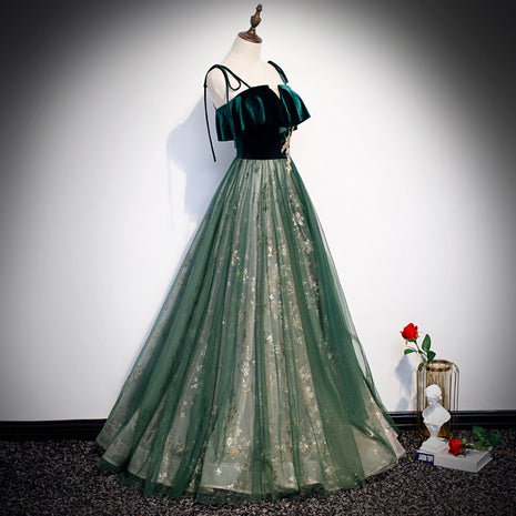 Dark Green Long Banquet Dress