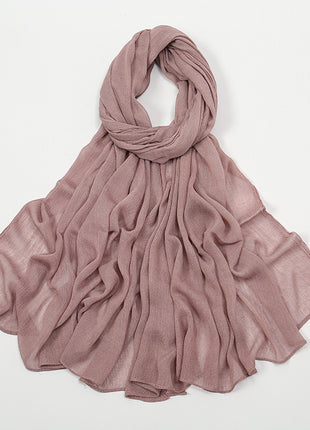 Curling Rayon Wrinkle Scarf Women's Simple Toe Cap