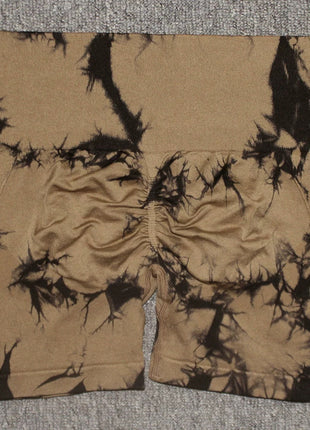 Tie-dye Quick-drying High-waisted Hip-lifting Short