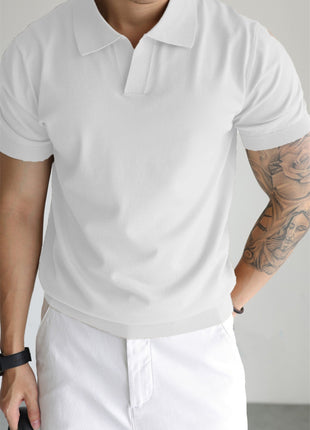 Summer Men's Cool Loose Lapels T-shirt