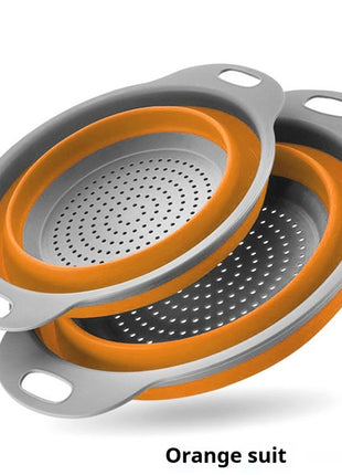 Folding Kitchen Multi-Functional Drain Basket Set of 2