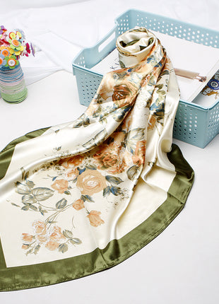High-end Versatile Vintage Printed Workplace Scarf