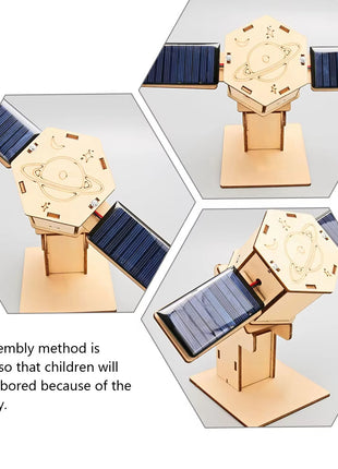 Diy Technology Small Production Stem Experimental Teaching Aids Space Model Artificial Satellite Educational Toys Solar Power Toy Kit Science