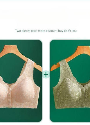 Seamless Front Buckle Underwear Plus Size Bra