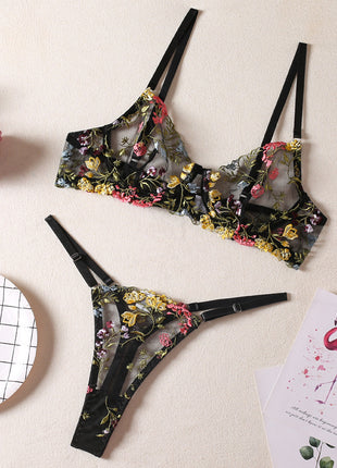 Stitching Lace-up Two-piece Set