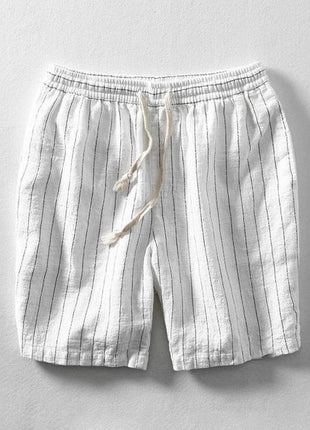 Men's Summer Stripes Pattern Printed Casual Cropped Pants