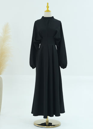 Solid Color Drawstring Sleeve Abaya