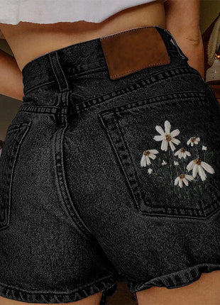 Summer Artistic Vintage Denim Shorts