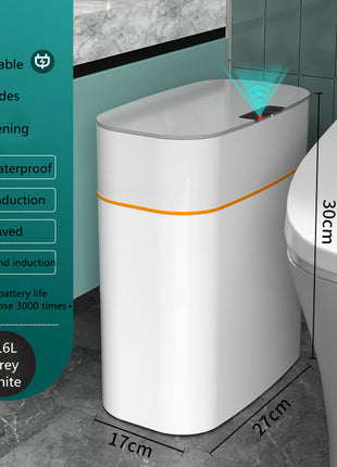 13L / 16L Smart Trash Can IPX5 Waterproof, Waved, Kick & Knee Induction with Lid