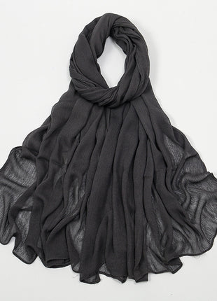 Curling Rayon Wrinkle Scarf Women's Simple Toe Cap