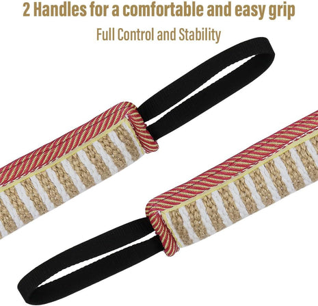 Dog Tug Jute Toy Bite Pillow for Training Interactive for Small and Medium Dogs