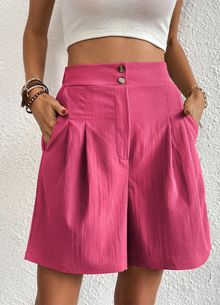 Loose High Waist Wide Leg Shorts