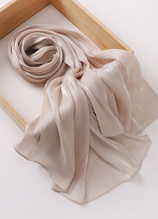 Breathable Cool Island Satin Smooth Silk Toe Scarf
