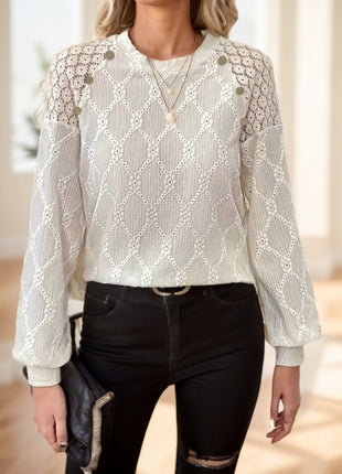 Ladies Casual Long Sleeve Round Neck