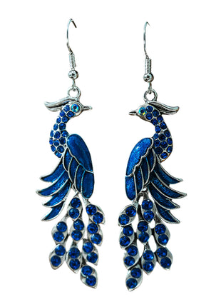 Retro Peacock Earrings
