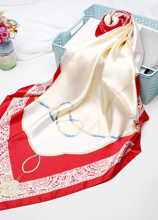 High-end Versatile Vintage Printed Workplace Scarf