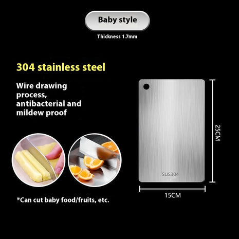 Double-sided 304 Stainless Steel Cutting Board