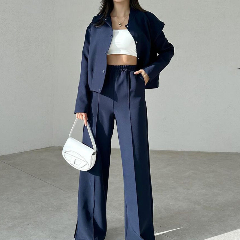 Niche Fashion Button Loose Outfit 2 Piece Set