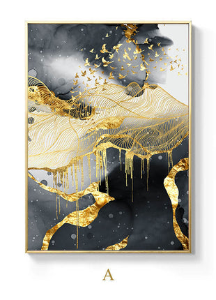 Golden Black & White - 70x105 cm