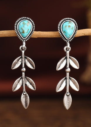 Creative Ethnic Style Drop Leaf Earrings