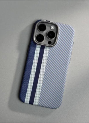iPhone 16 Magnetic Carbon Fiber Pattern Drop-resistant Protective Case
