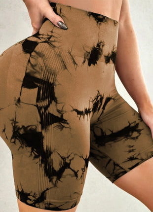Tie-dye Quick-drying High-waisted Hip-lifting Short