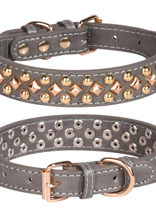 Rivet Leather Dog Collar