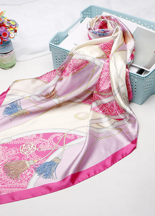 High-end Versatile Vintage Printed Workplace Scarf