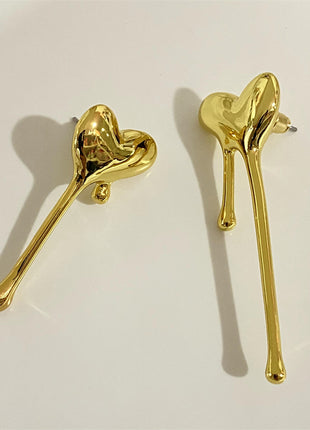 Spilled Blood Heart Earrings