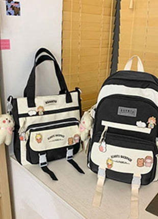 Korean Style Fashion All-match Large Capacity Backpack Set