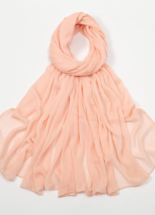 Curling Rayon Wrinkle Scarf Women's Simple Toe Cap