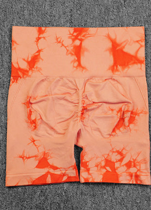 Tie-dye Quick-drying High-waisted Hip-lifting Short