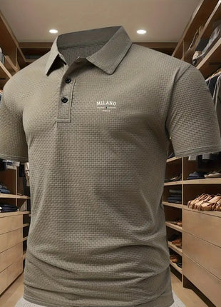 Men's Printed Short-sleeved Lapel Shirt Polo