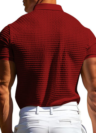 Cotton Waffle Short Sleeve Polo